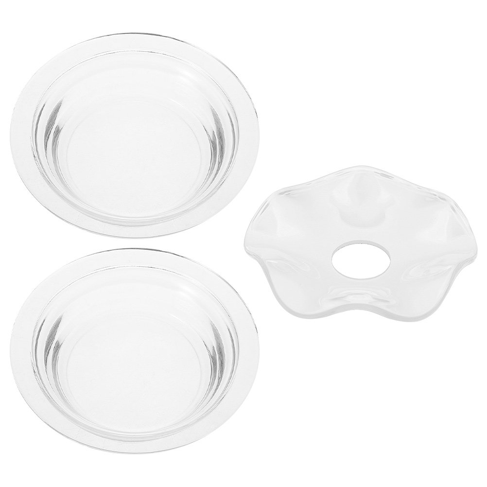 Wax Melts - Conjunto de 3 pratos de vidro