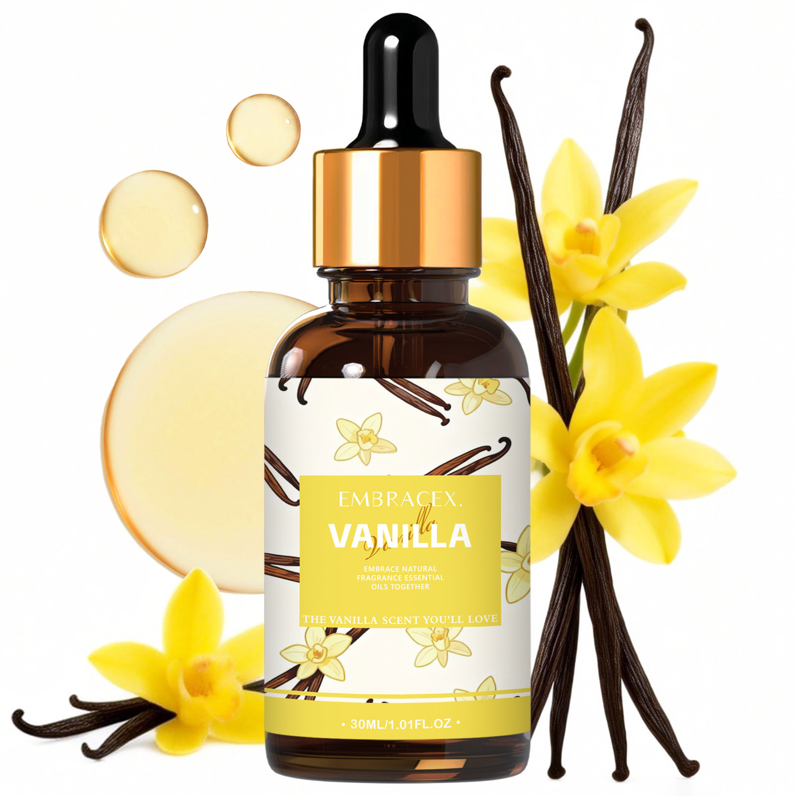 Candle Fragrance - Óleos Essenciais de Baunilha 30ml para