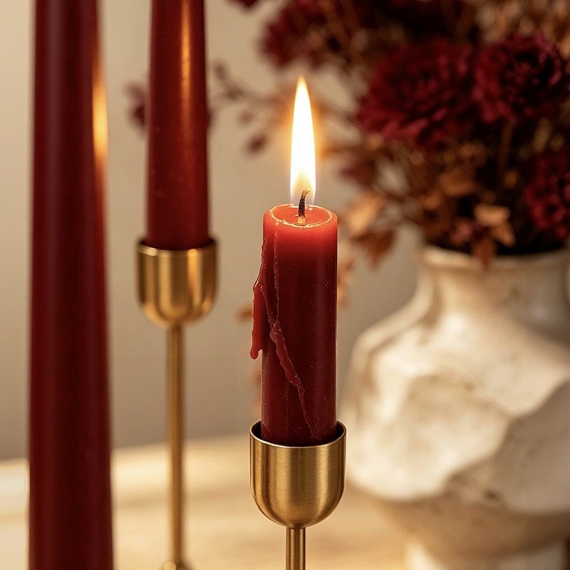 Velas de cera de cor bordô, co - Soy Wax avaliação e preço